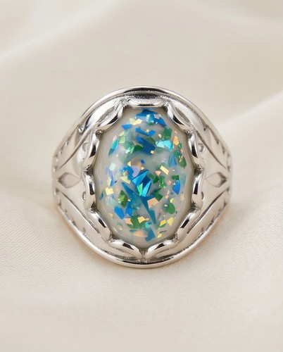 Silver blue and - silver, fire