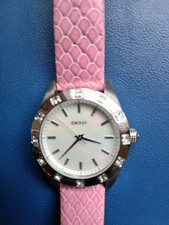 DKNY Dimonte Ladies watch with pink strap & mother of pearl face
