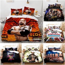 WWE Wrestling Bedding Set Quilt Duvet Cover Pillowcase Double Single King Gifts