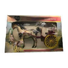 Vintage Sindy Pedigree Doll Gig & Horse Set 1980s Rare Highly Collectible 