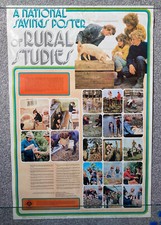 Vintage 1977 National Savings poster - Rural Studies/agriculture/farming