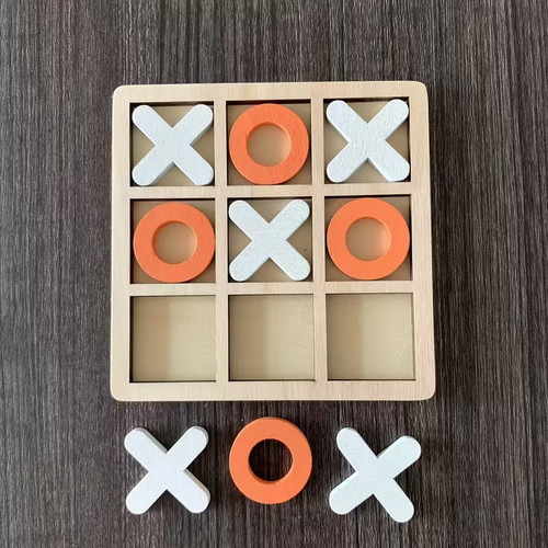 Wooden board tic - tic, toe