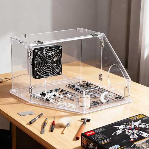 Grinding dust box transparent - box,