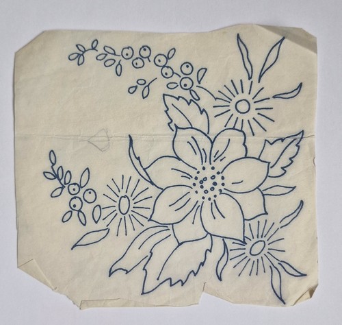 Vintage embroidery transfer - embroidery,