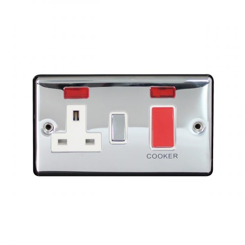 Polished chrome cooker control - chrome,