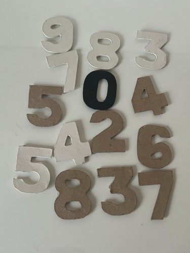 New cardboard numbers for - new,