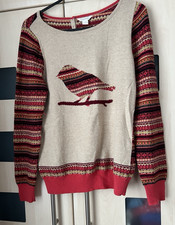 Monsoon Fair Isle Robin Pattern Jumper Size 12. Back Buttons.  Good Condition