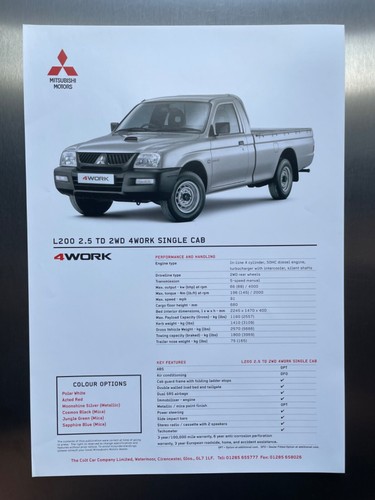 Mitsubishi l200 td - td, 2wd