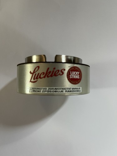 Lucky strike aluminium ashtray - strike,