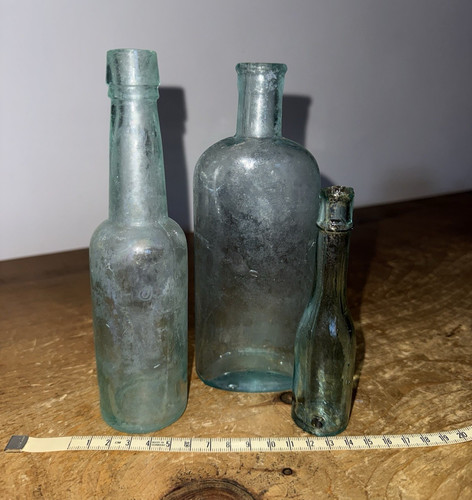 Lot vintage green glass - lot,