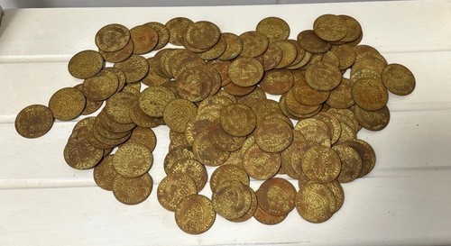 Antique job lot 139 brass - brass, in