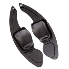 Black Metal Paddle Shift Extensions DSG Shifters For Skoda Octavia Superb Rapid