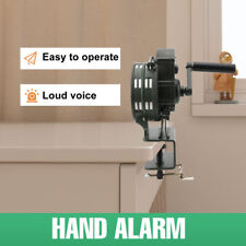 110dB Manual Hand Crank Air Raid Alarm Bell Handheld Safety Emergency Siren Horn