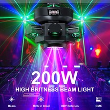 200W RGBW 6 Arms Rotate Laser