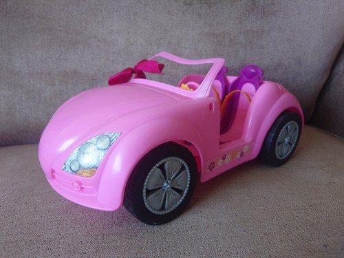 Barbie pink convertible car - pink,