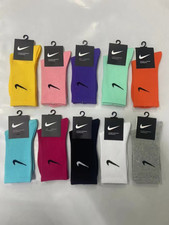 Nike Crew Socks Unisex Cotton Sports Casual Fit | Colourful Mid Tube Socks UK