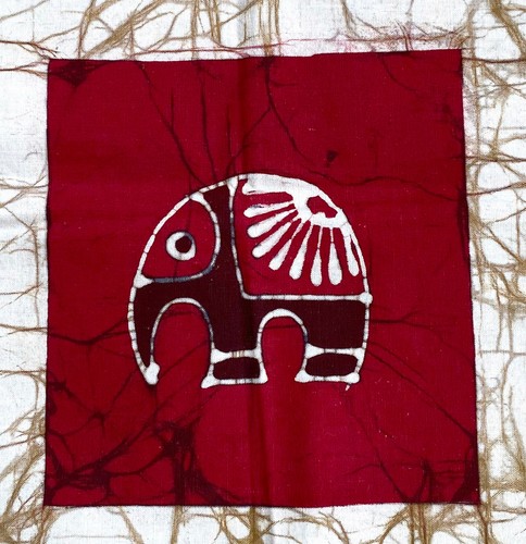 Batik elephant print - elephant,