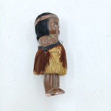 Vintage Hand Painted Native Indian Plastic Maori Doll Small Slightly Damaged