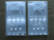 8 Boxed Vintage M&S Clear Glass Icicles For Christmas Tree Decoration Hanging