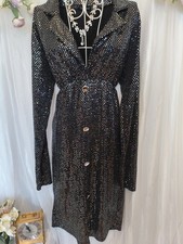 Boohoo Black Sequin Blazer
