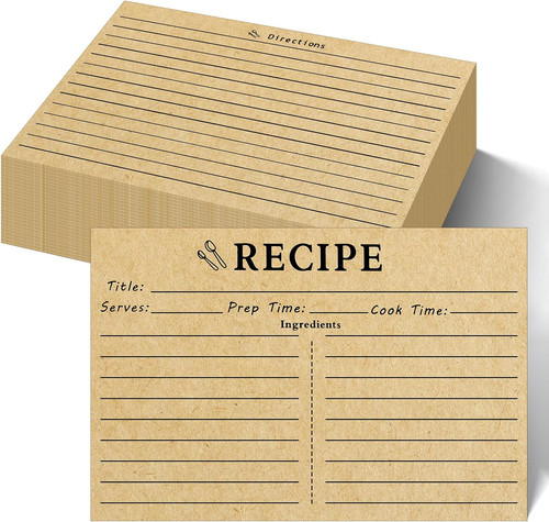 100 sheets recipe cards - 100, cards,