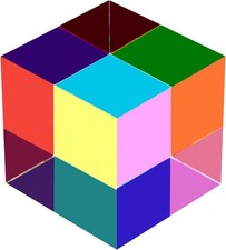 CMY Mixing Colour Cube, 2.75
