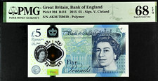 £5 NOTE 394 Cleland B414 PMG