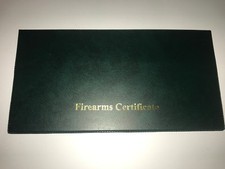 DOUBLE GREEN/G0LD -- FIREARMS CERTIFICATE /LICENCE HOLDER/WALLET - SGC/FAC 