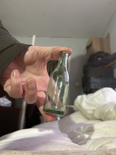 Small glass bottle - glass,
