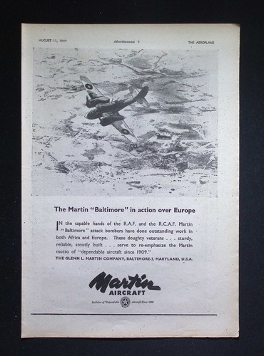 Original 1944 advert martin - advert,