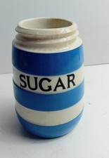 Green cornishware sugar - t, g