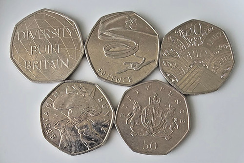 British 50p coin - 50p, collection