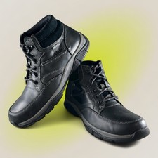 Clarks Rampart Go GTX Mid Gore-tex Black Leather Waterproof Boots UK 8G Wide Fit