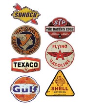 7x oil sticker classic car sticker vintage STP shell Texaco V8 cult USA #961