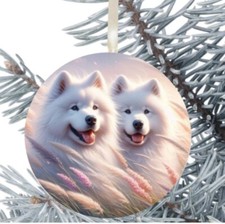 Samoyed Dog Hanging Bauble