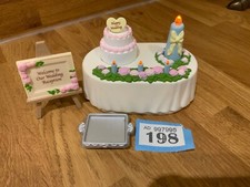 Sylvanian families calico wedding party  working cake table excellent cond ❤️