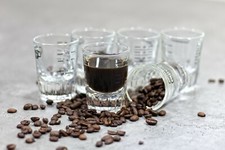 6 x 2oz BARISTA ESPRESSO SYRUP SHOT GLASS WITH MEASURING LINES FOR COFFEE SHOTS