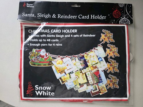 Santa sleigh reindeer card - &,