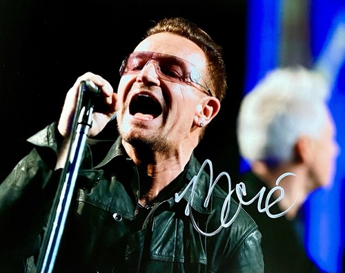 Bono autographed 8x10 - autographed,