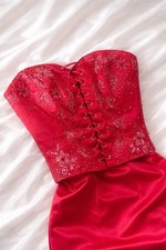 Hilary Morgan red corset