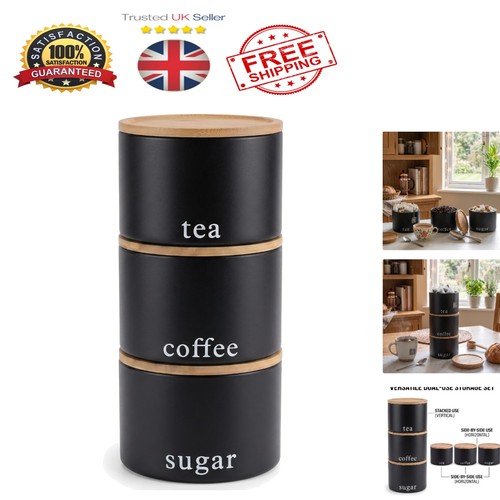 Tea coffee sugar canister - canister, set
