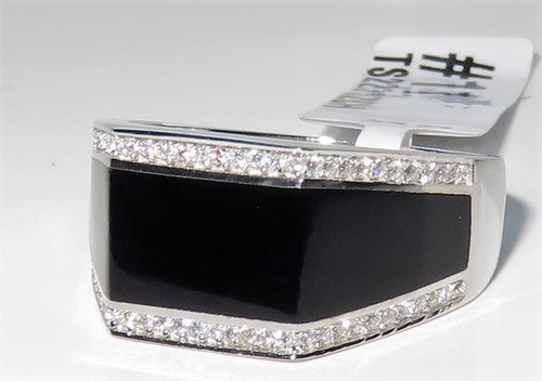Mens black ring - , signet
