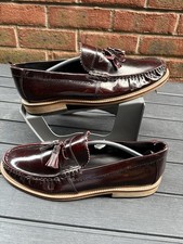 Lambretta Portobello Men's Loafer Shoes UK 9 EU 43 Brown Leather Pre Owned