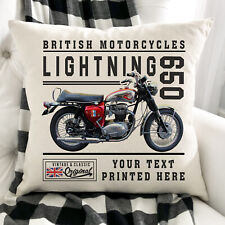 Personalised Motorbike Cushion Cover BSA Lightning 650 British Bike Gift VBC03
