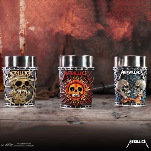 Metallica shot glass set - metallica, 8.5cm