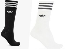 SALE Adidas 2 Pairs Socks Crew White/Black/Grey CAMO size 6-8-8-10-11-13 -2 PACK