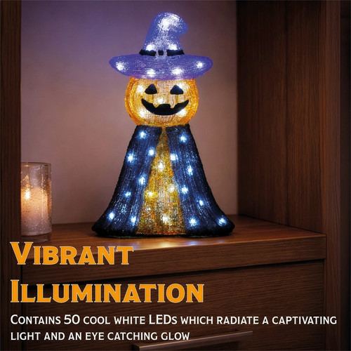 Pumpkin witch halloween - pumpkin, led