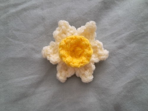 Handmade crochet daffodil - handmade,