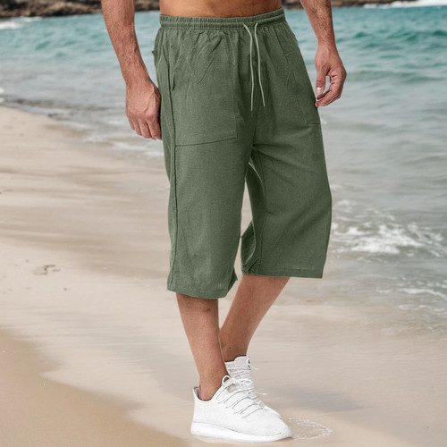 Mens cotton linen length - 3/4,