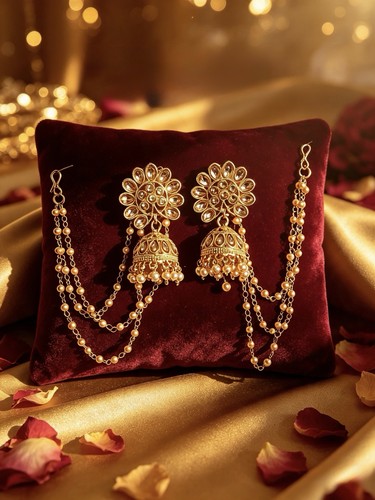 Jhumka earrings indian - jhumka,